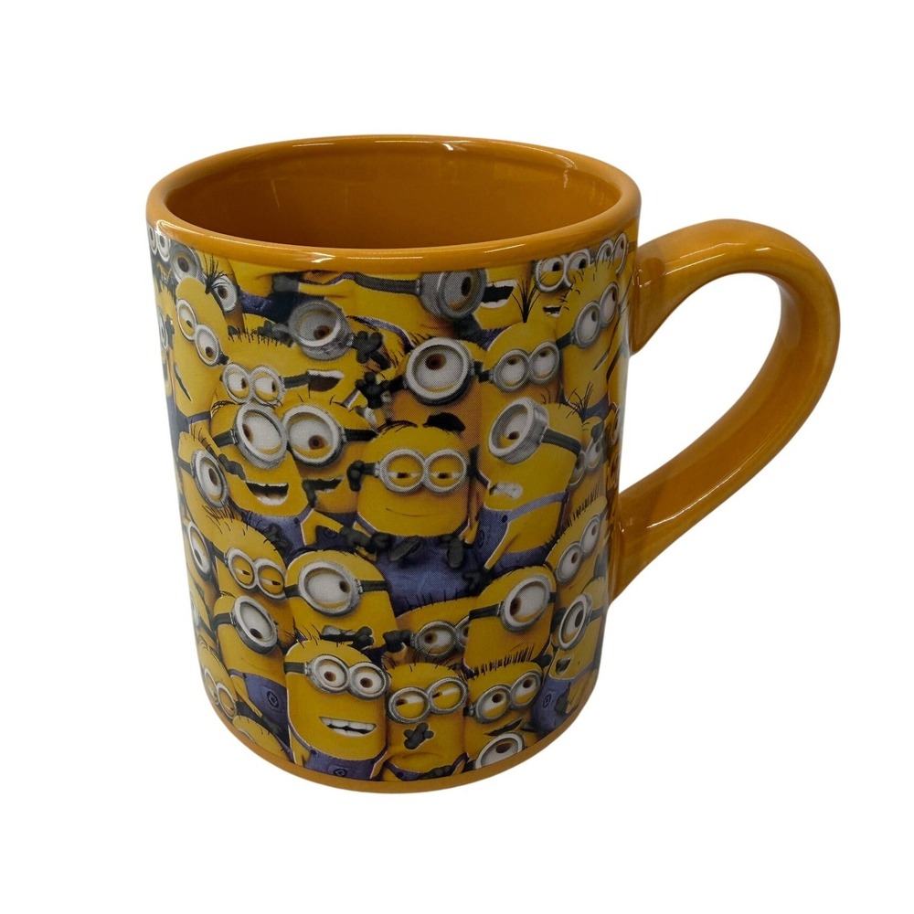 Silver Buffalo Minions Coffee Mug Despicable Me Yellow Orange Ceramic Cup 14oz